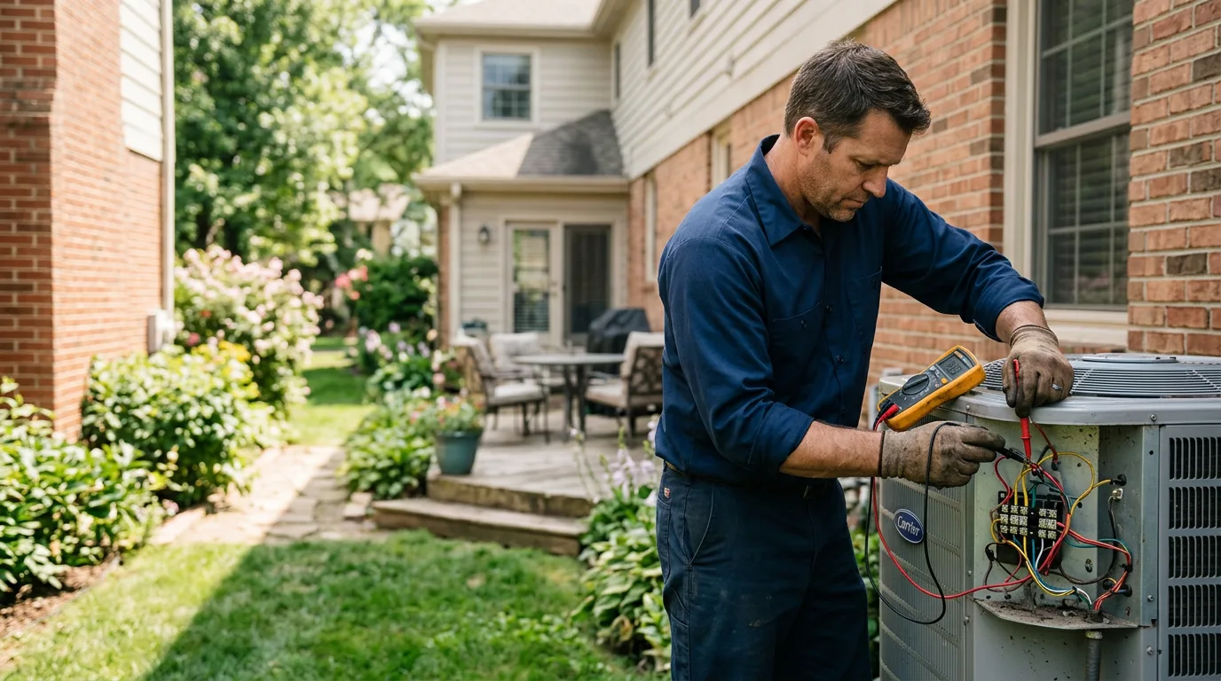 HVAC technician working near Junction City, CA